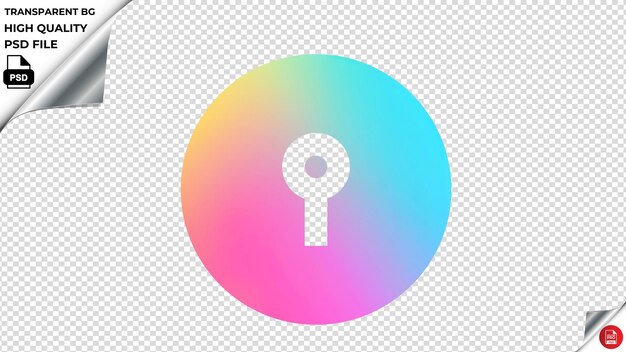 PSD fissaltlock icono vectorial arco iris de colores psd transparente