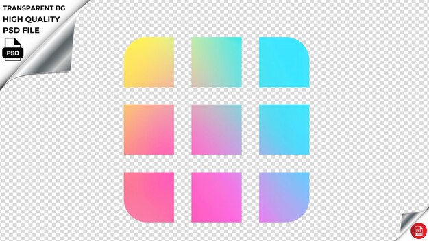 PSD fissgrid icono vectorial arco iris de colores psd transparente