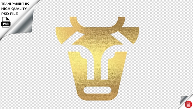 PSD fisstablerows icono vectorial de textura de oro psd transparente