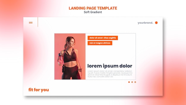 PSD fit page de destination cardio girl