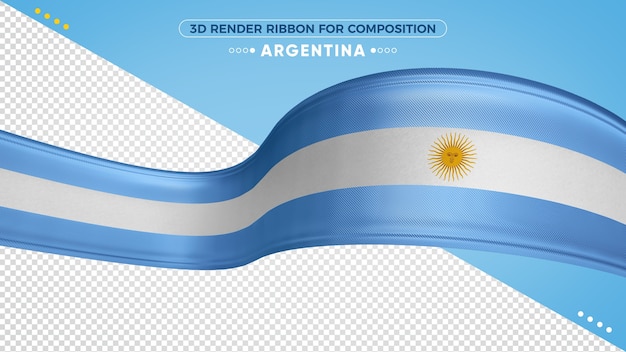 Fita 3d argentina com as cores da bandeira