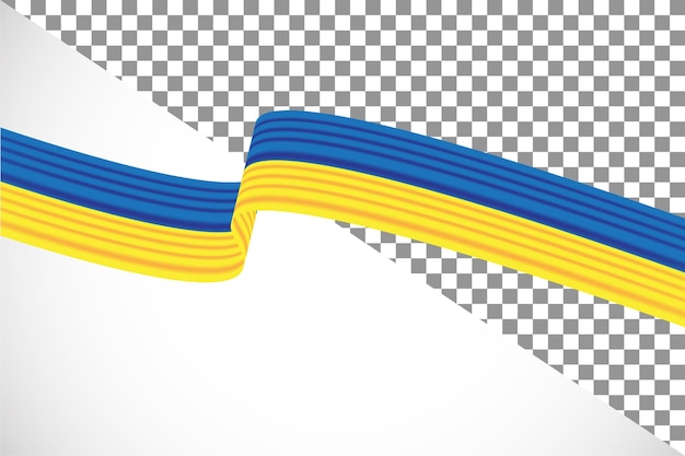 PSD fita 3d da bandeira da ucrânia44