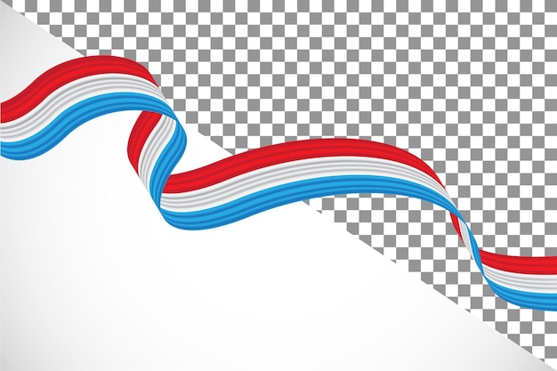 PSD fita 3d da bandeira de luxemburgo45