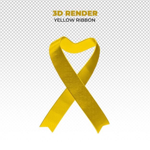 PSD fita 3d realista de setembro amarelo psd