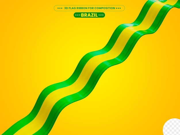 Fita de bandeira brasileira para celebração do dia da independência
