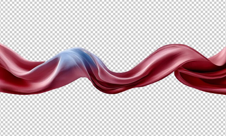 PSD fita de cetim em fundo branco elemento decorativo de alta qualidade para projetos de design