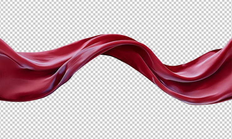 PSD fita de cetim em fundo branco elemento decorativo de alta qualidade para projetos de design