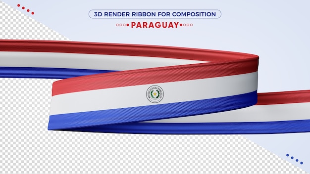 PSD fita de renderização 3d do paraguai para composição