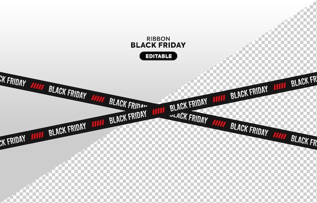 Fita promocional da Sexta-feira Negra editável