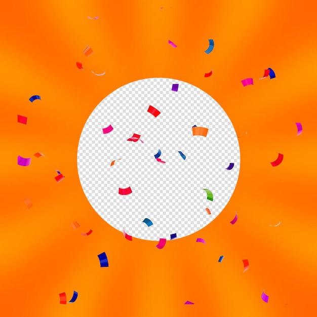 PSD fitas coloridas de confete de celebração