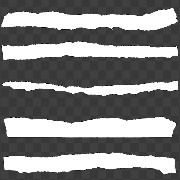 Fitas de papel rasgadas