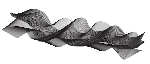 Fitas onduladas pretas abstratas feitas de linhas onduladas e curvas pretas redemoinhos e curvas design tem