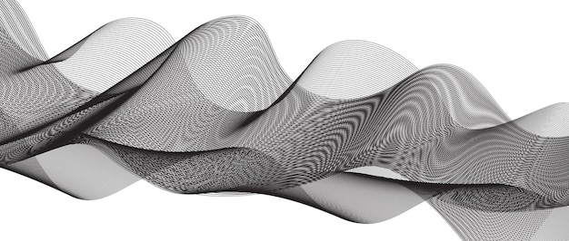 Fitas onduladas pretas abstratas feitas de linhas onduladas e curvas pretas redemoinhos e curvas design tem