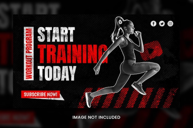 Fitness-Banner YouTube-Miniaturbild