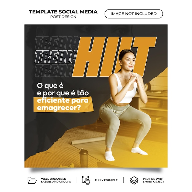 PSD fitness brasilien sammlung von social-media-posts