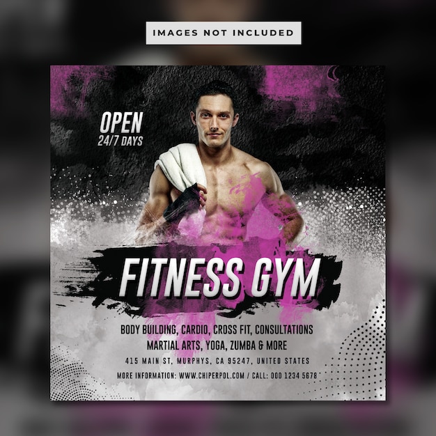 Fitness gym flyer vorlage