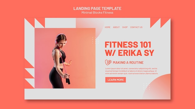 Fitness Landing Page Vorlage