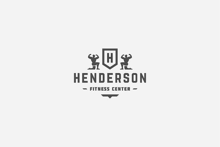 PSD fitness-logo-design-vorlage