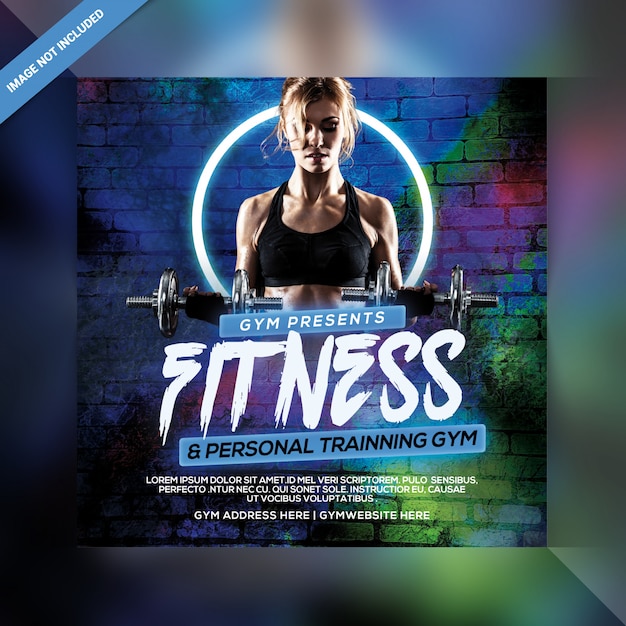 Fitness soziale banner vorlage