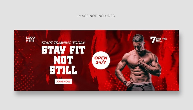 Fitness-studio-facebook-cover und web-banner-vorlage