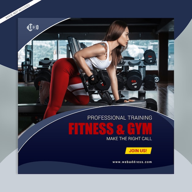 Fitness und GYM Social Media Banner Vorlage