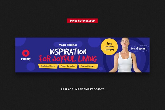 PSD fitness- und yoga-banner-webvorlage