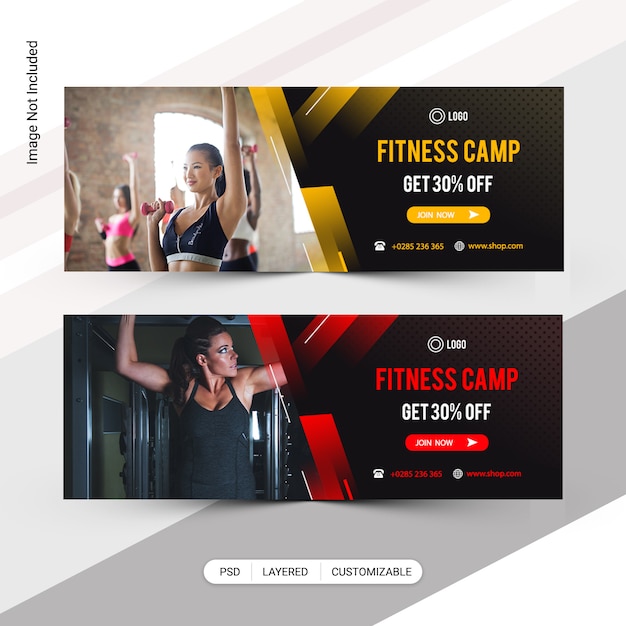 PSD fitness-web-banner-set