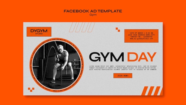 PSD fitness-workout-facebook-vorlage