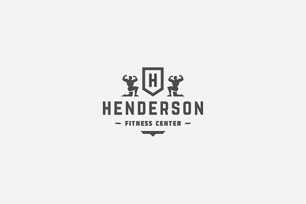 Fitnessstudio Logo Design-Vorlage