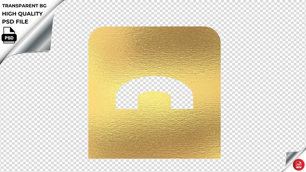 PSD fitrhatchef icono vectorial de textura de oro psd transparente