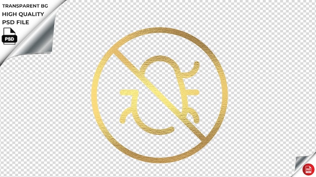 PSD fitrsnowmobile icône vectorielle de texture dorée psd transparente
