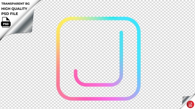 PSD fitrsquarej ícone vetorial arco-íris colorido psd transparente