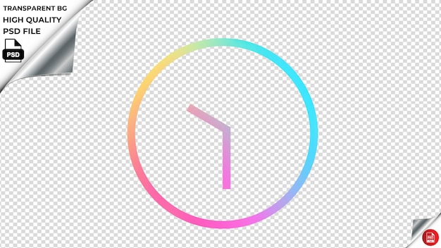 PSD fitsclocktenthirty icono vectorial arco iris de colores psd transparente