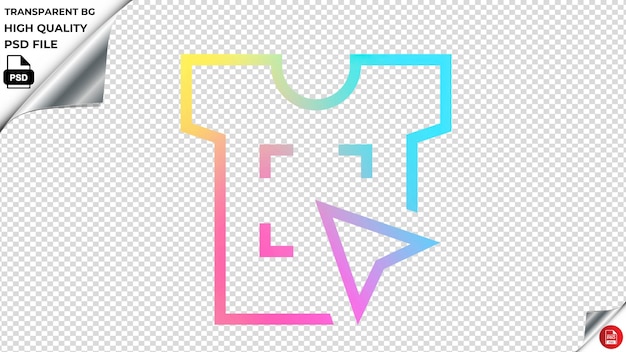 PSD fitsmockup icono vectorial arco iris de colores psd transparente