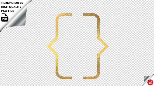 PSD fitsstreetview ícono vectorial de textura dorada psd transparente