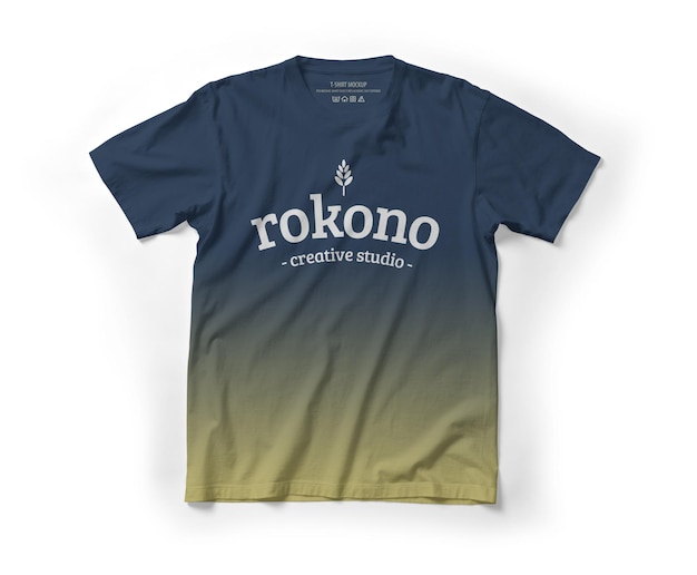 flach gelegtes realistisches T-Shirt-Mockup