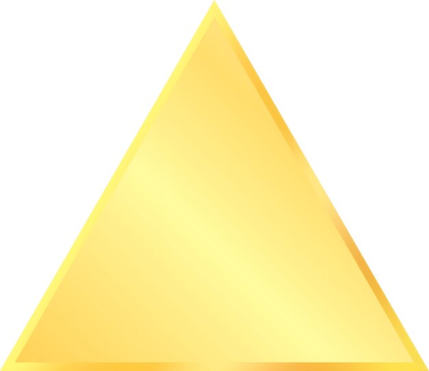 PSD flach-gold-dreieck-etikett-illustration vektor-clipart für werbung design banner poster vorlage