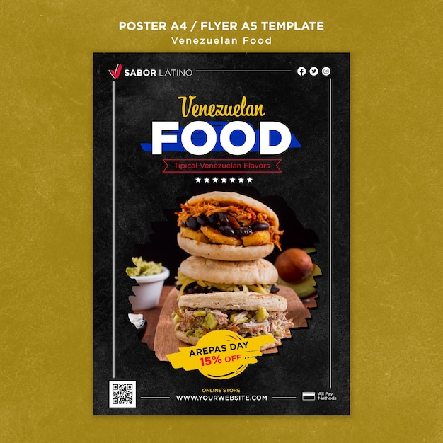 Flache Design-Food-Festival-Poster-Vorlage