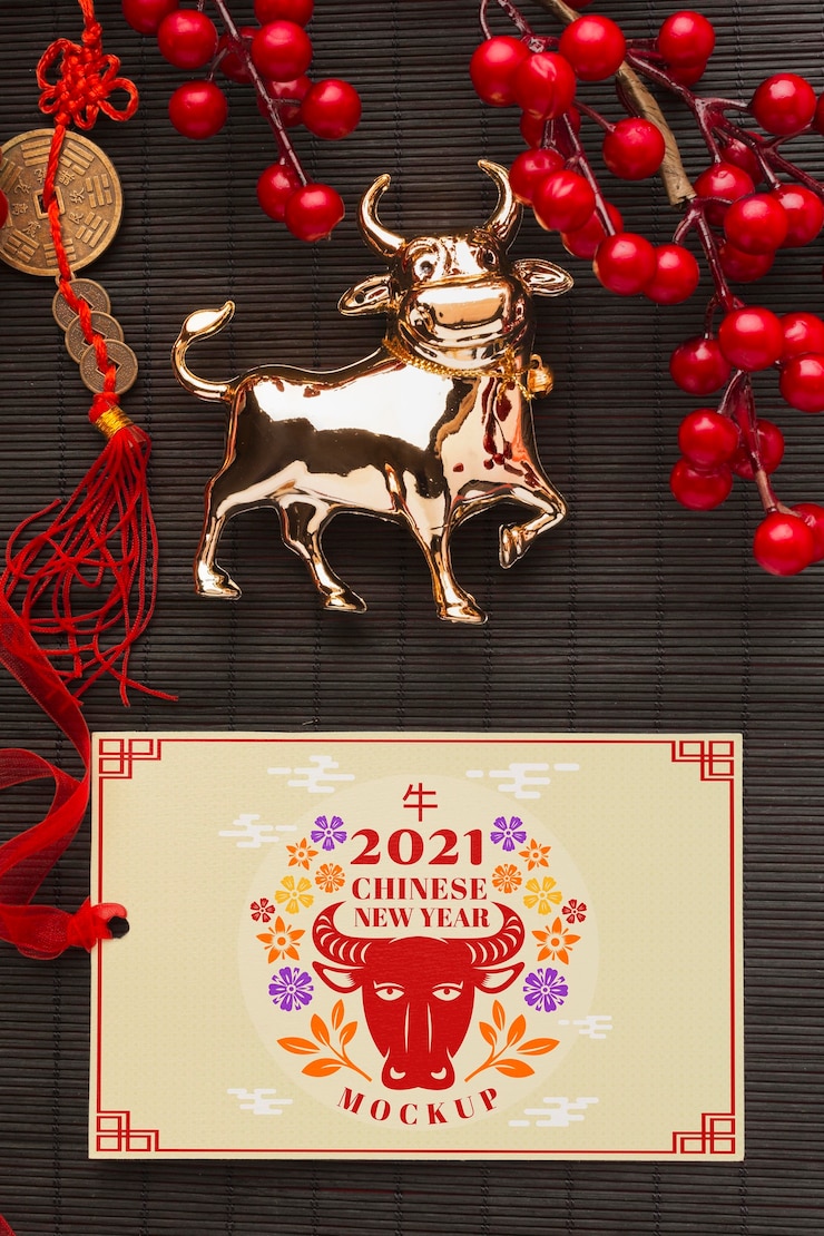Flache Lage des chinesischen Neujahrsmodells
