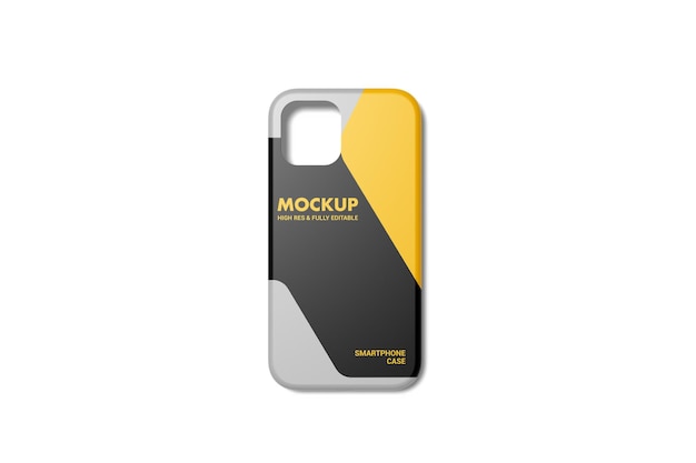 Flache lage des smartphone case mockup