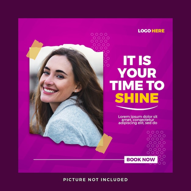 Flache Social-Media-Instagram-Post-Vorlage