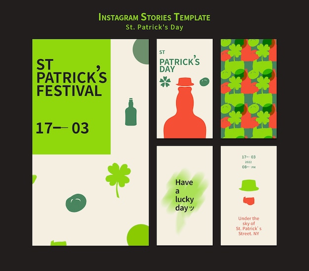 PSD flaches design der st. patrick's day-vorlage