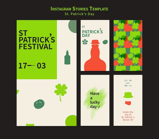 Flaches Design der St. Patrick's Day-Vorlage