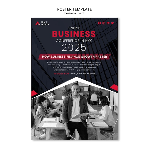 Flaches Design Event-Template-Design