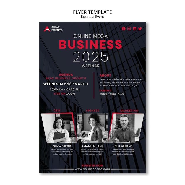 Flaches Design Event-Template-Design