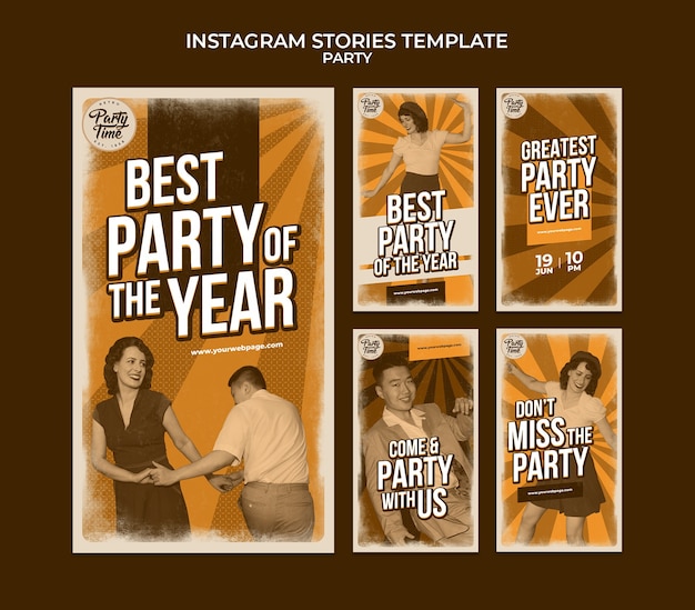 Flaches Design-Party-Template-Design