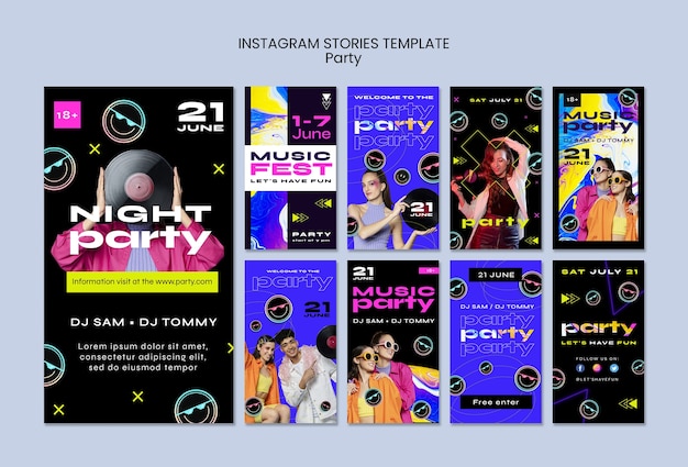 Flaches Design-Party-Vorlagendesign
