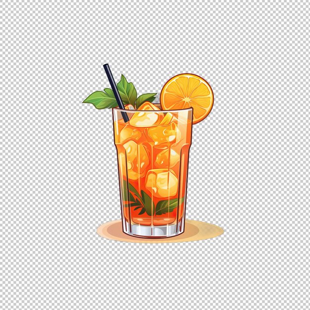 Flaches logo mai tai isolierter hintergrund