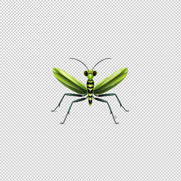 PSD flaches logo mantis isolierter hintergrund