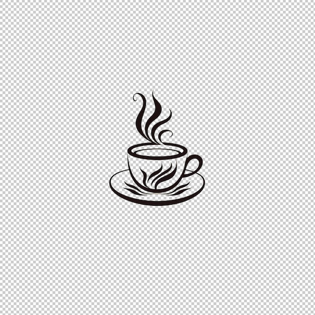 PSD flaches logo wien kaffee isolierter hintergrund ist